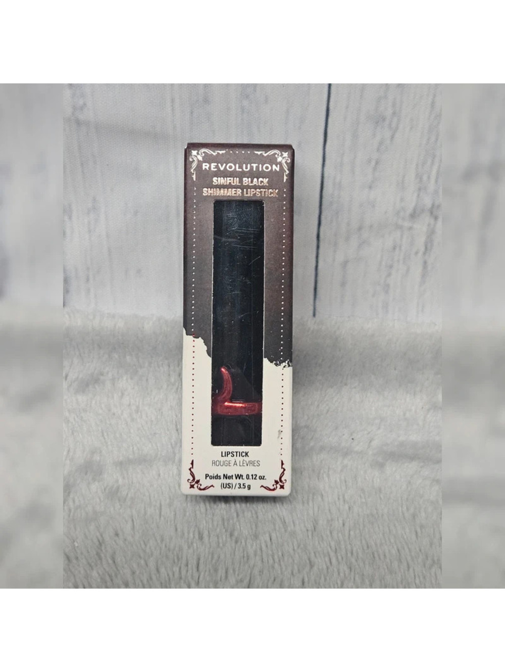 Revolution Sinful Black Shimmer Lipstick